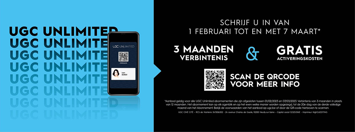UGC Unlimited : Cinema is mijn ding. 3 maanden verbintenis, dat zie ik zitten!