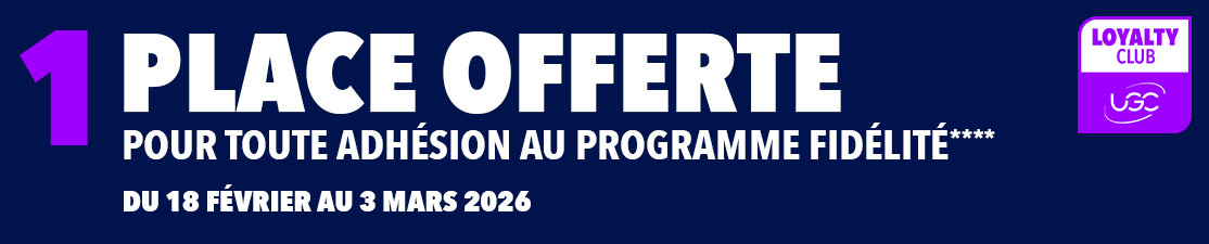 1 place offerte pour toute adh&eacute;sion au programme fid&eacute;lit&eacute; du 22 octobre au 4 novembre 2025 - UGC LOYALTY CLUB