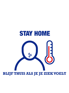 BLIJF THUIS ALS JE JE ZIEK VOELT
