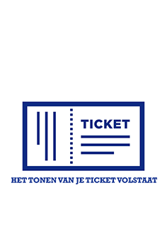 HET TONEN VAN JE TICKET VOLSTAAT