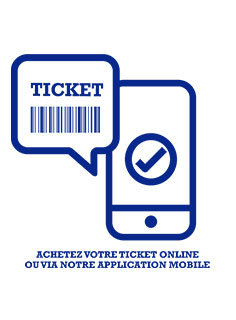 Achetez votre ticket online ou via notre application mobile